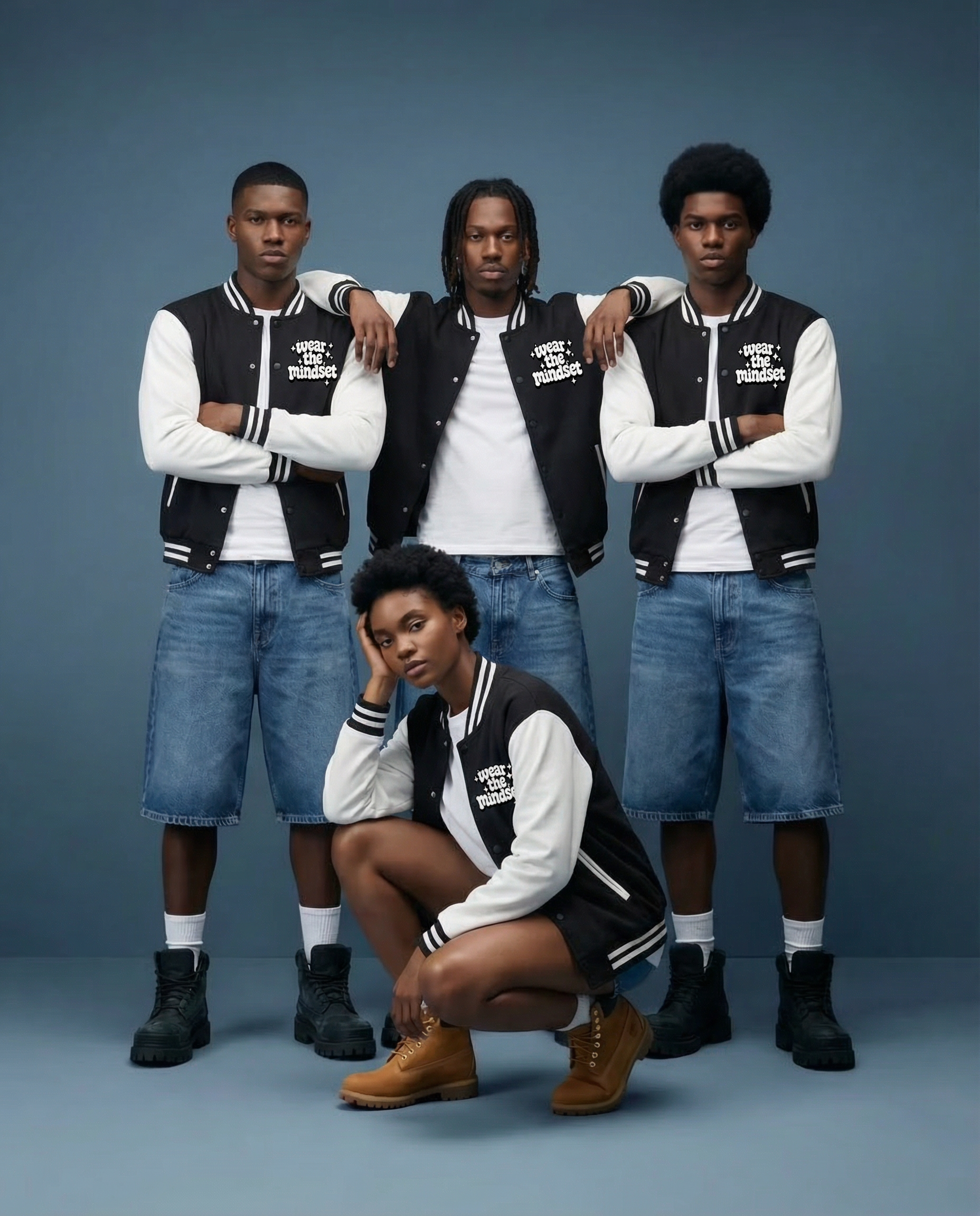 Mindset Varsity Jacket – Black
