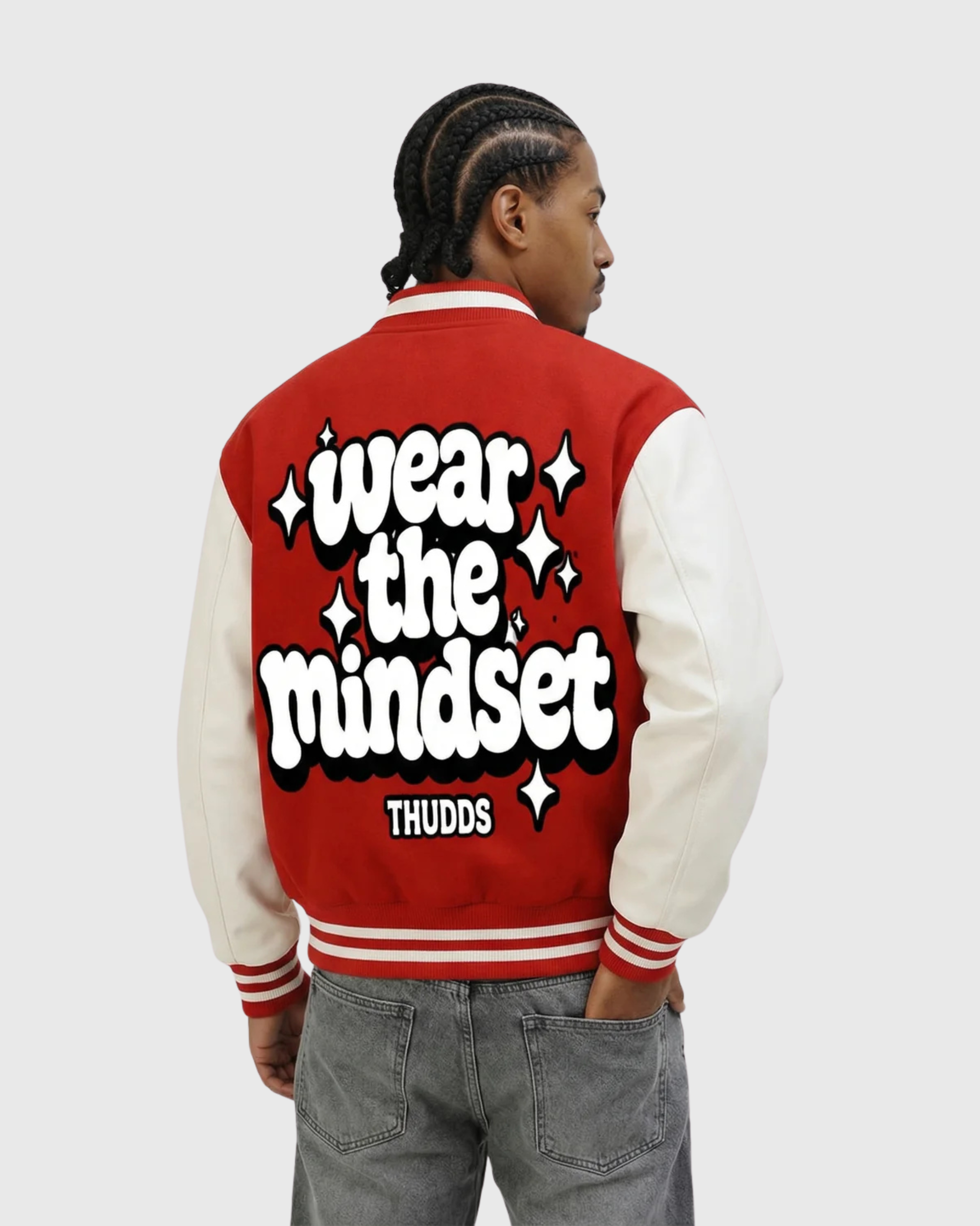 Mindset Varsity Jacket – Red