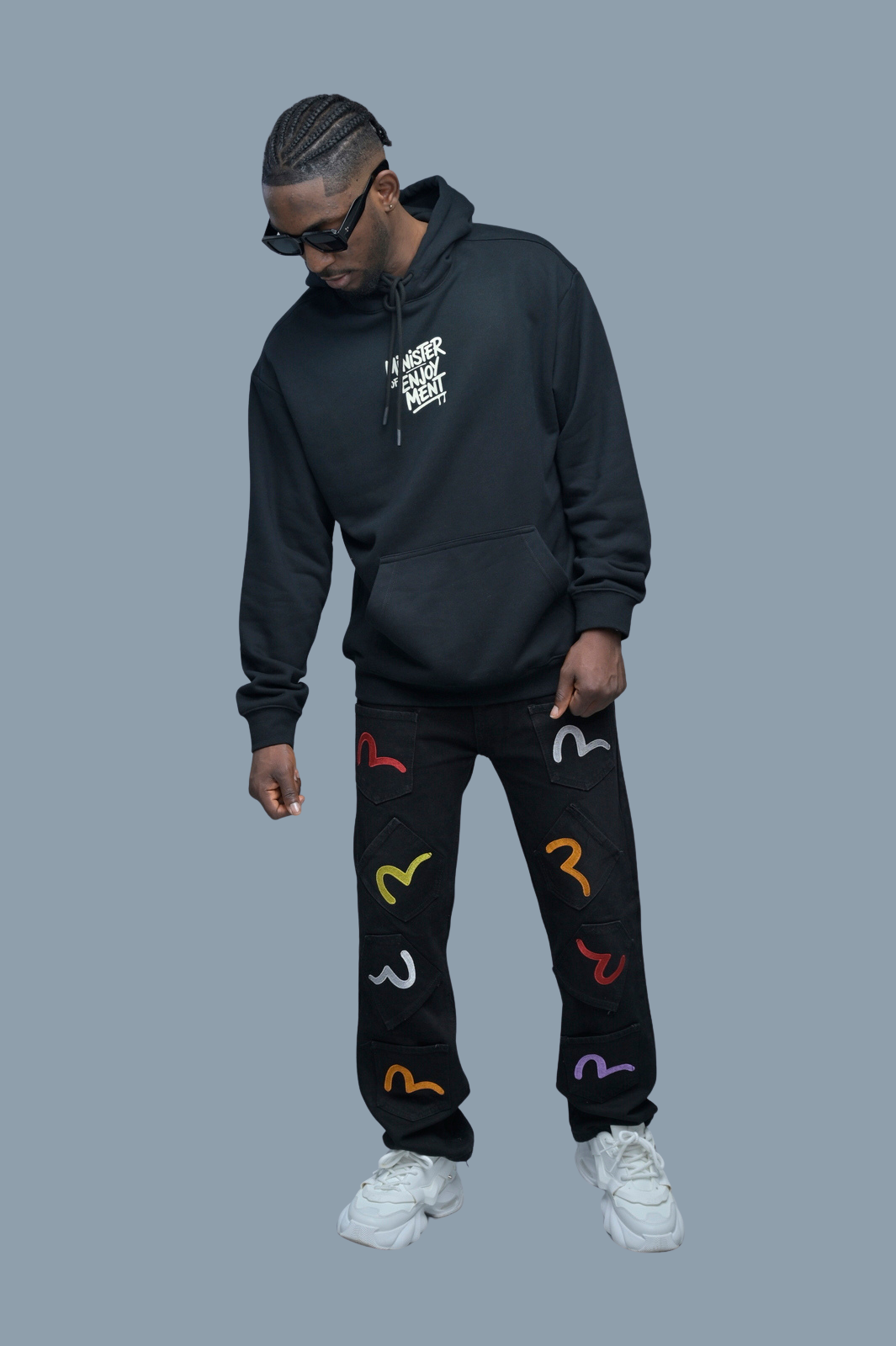 The Minister Of Enjoyment Oversized Hoodie- Black