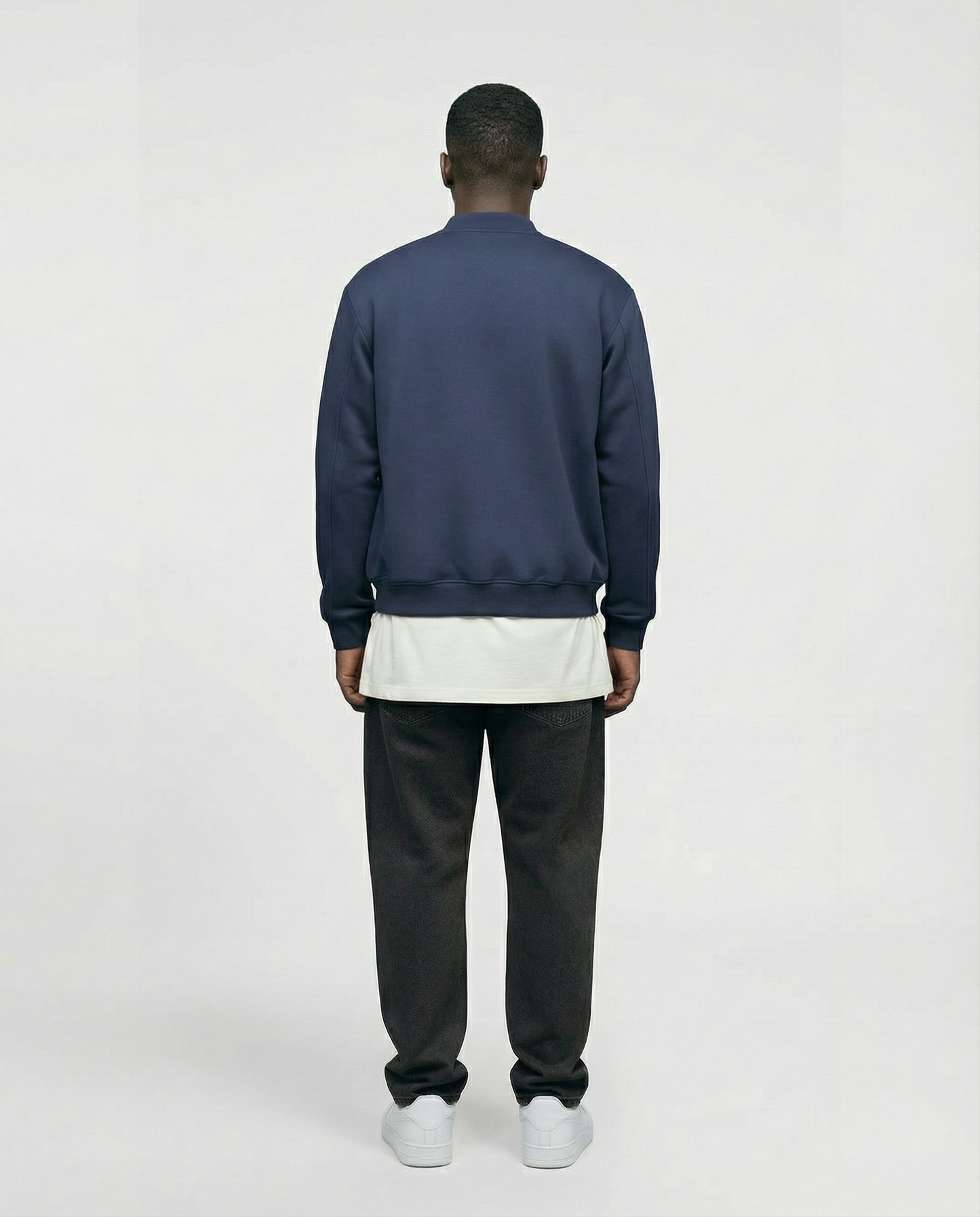 Thudds Zip-Up Fleeced Varsity Jacket