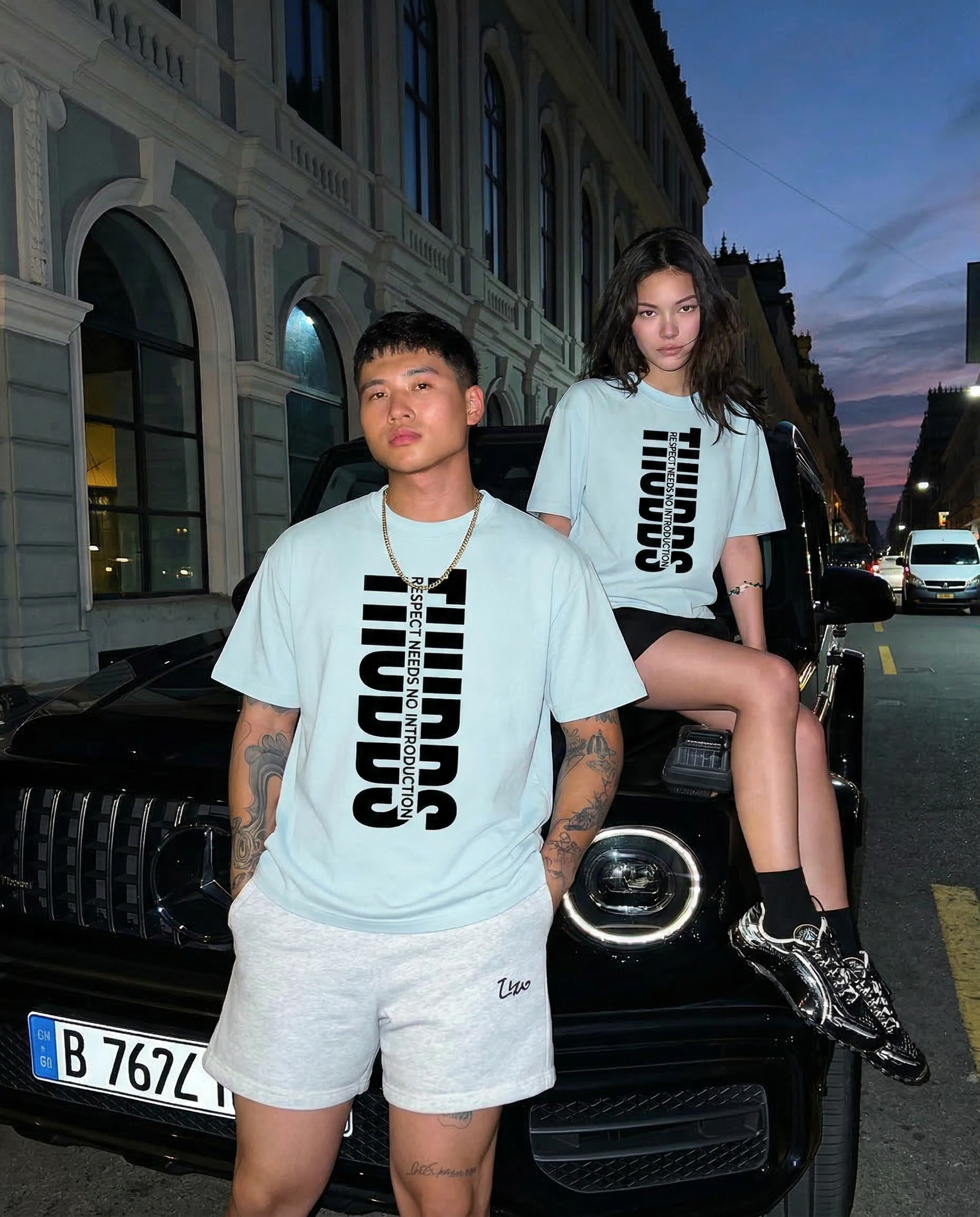 RNNI Relaxed Heavyweight Tee – Sky Blue
