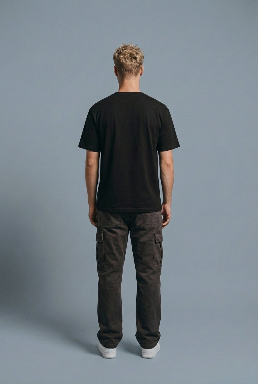 Back pose of the model wearing THUDDS 2