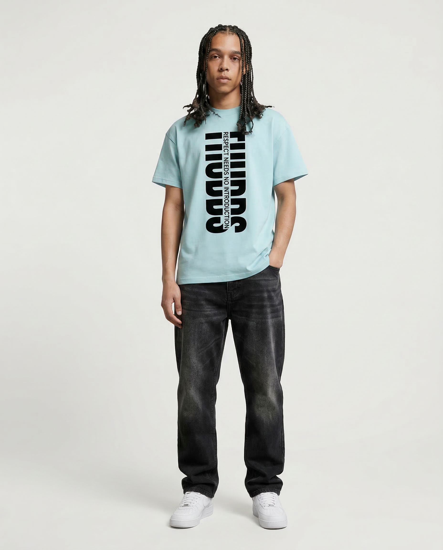 RNNI Relaxed Heavyweight Tee – Sky Blue