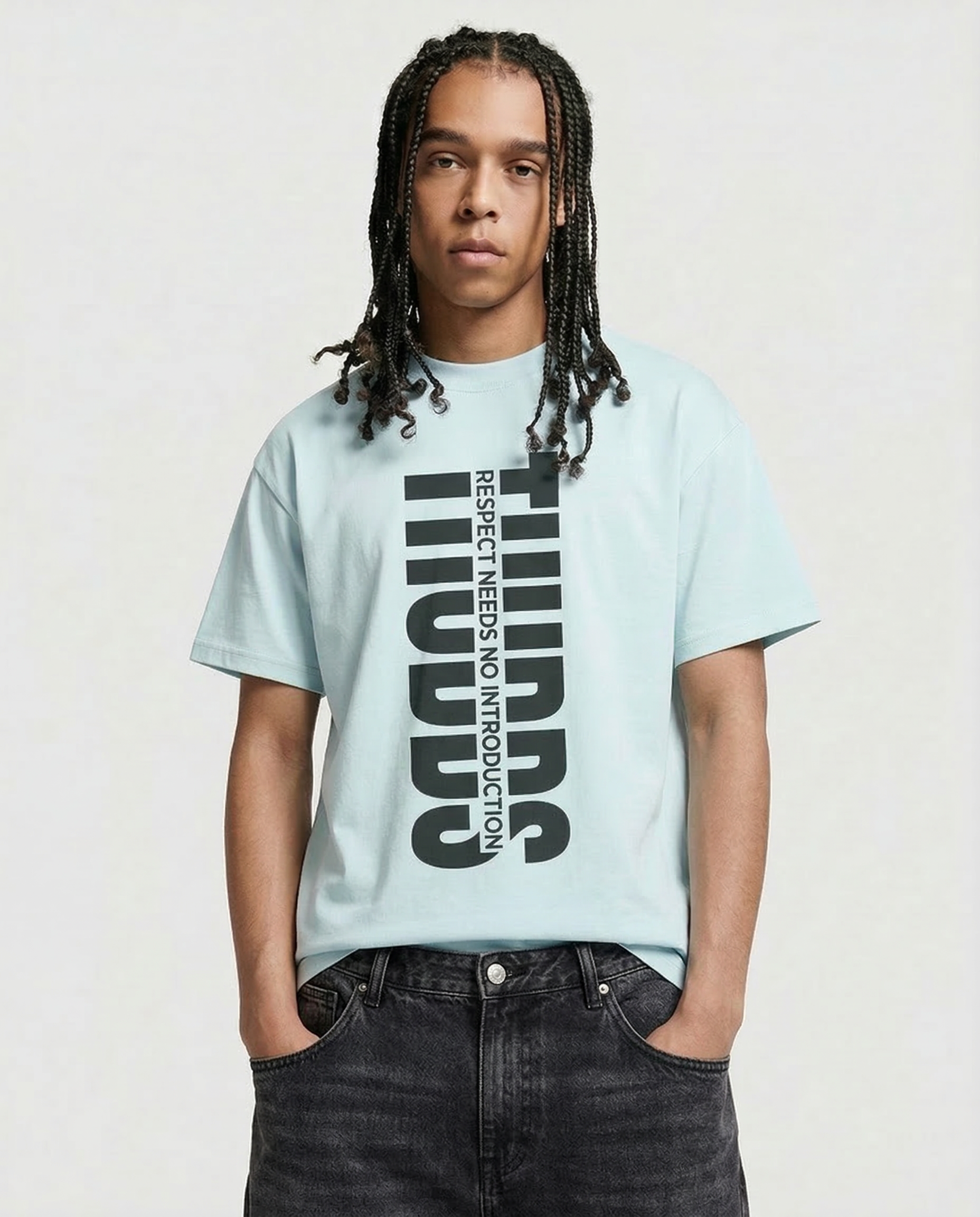RNNI HEAVYWEIGHT TEE- SKY BLUE