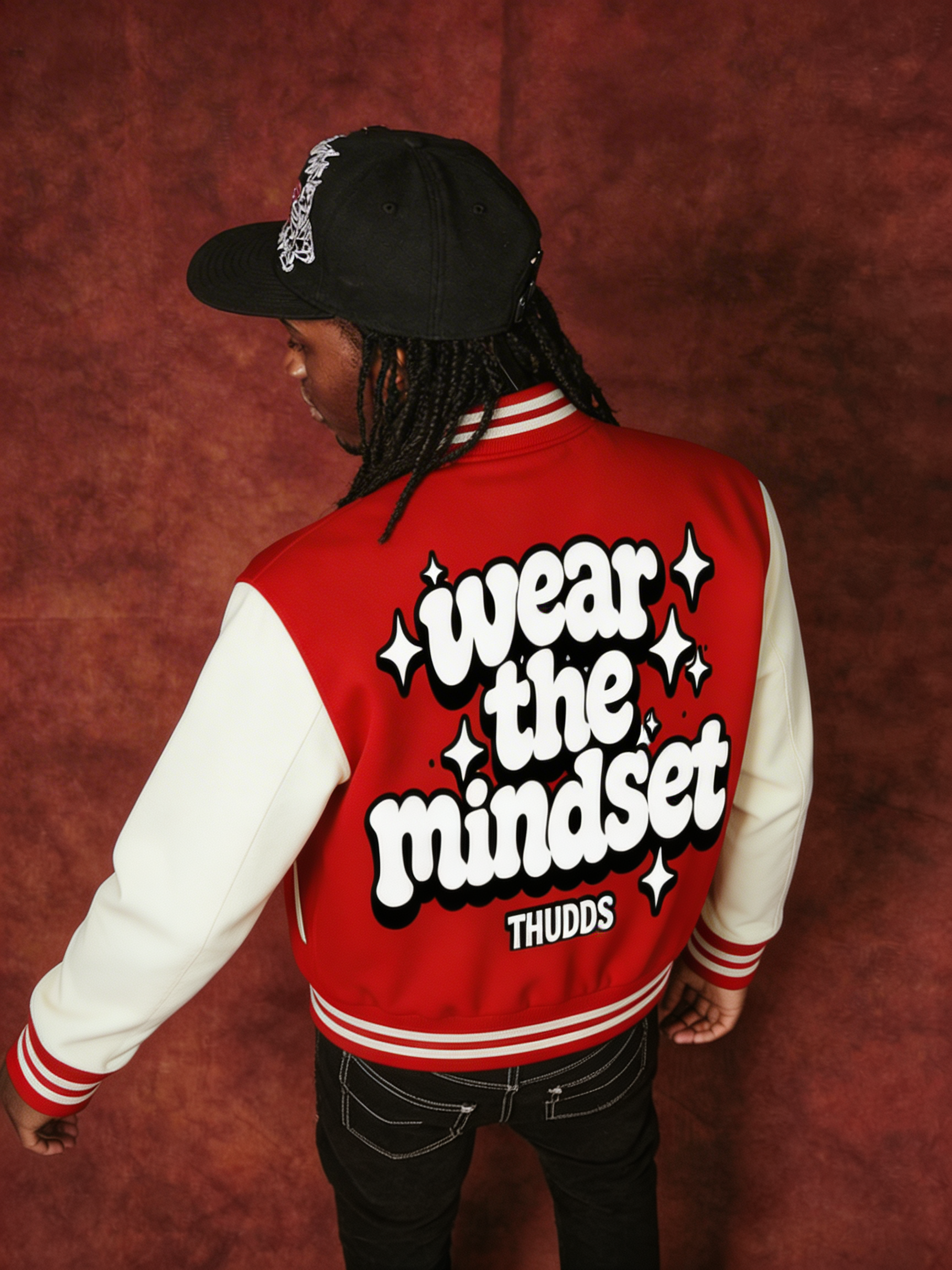 Mindset Varsity Jacket – Red