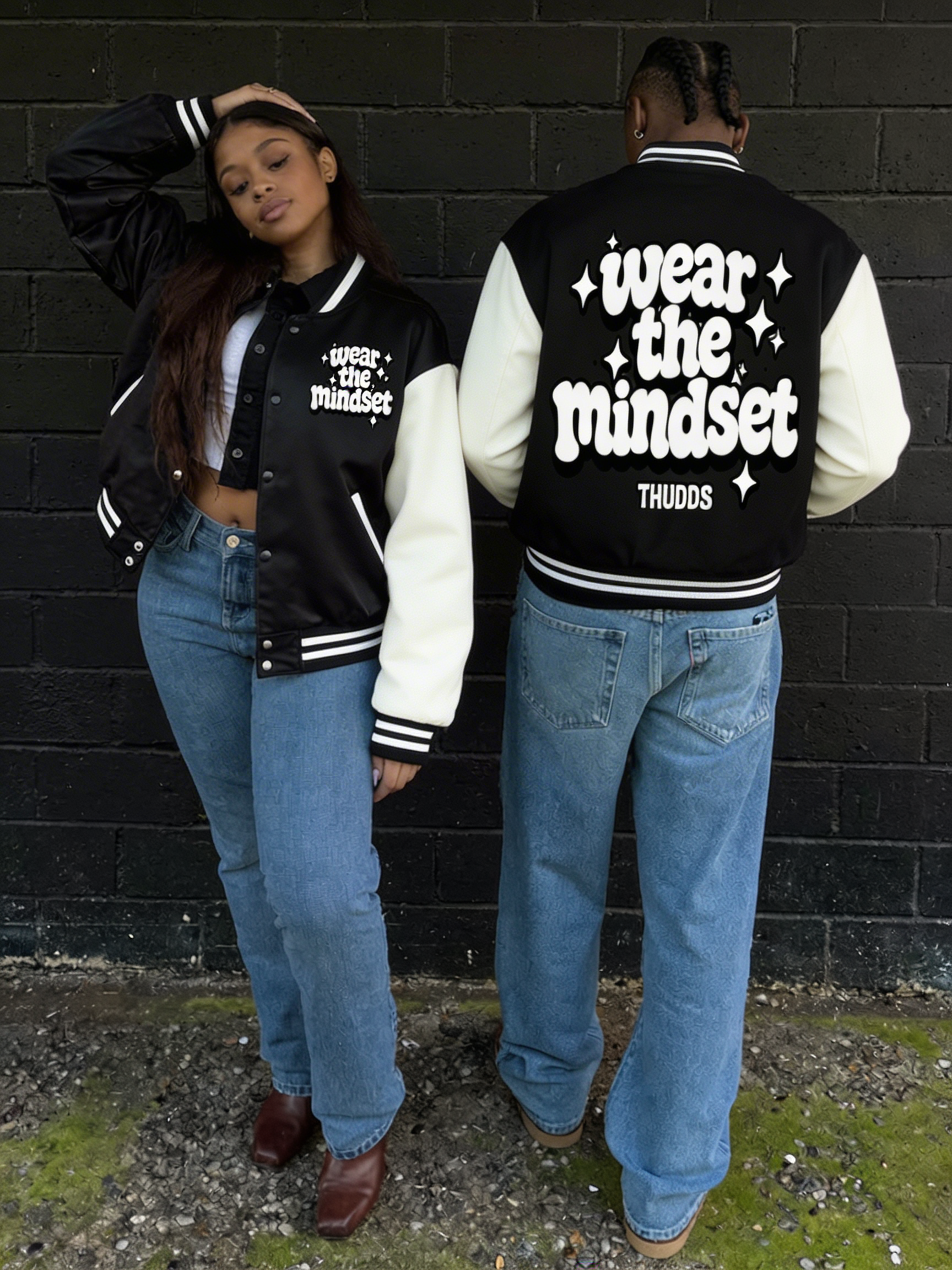 Mindset Varsity Jacket – Black