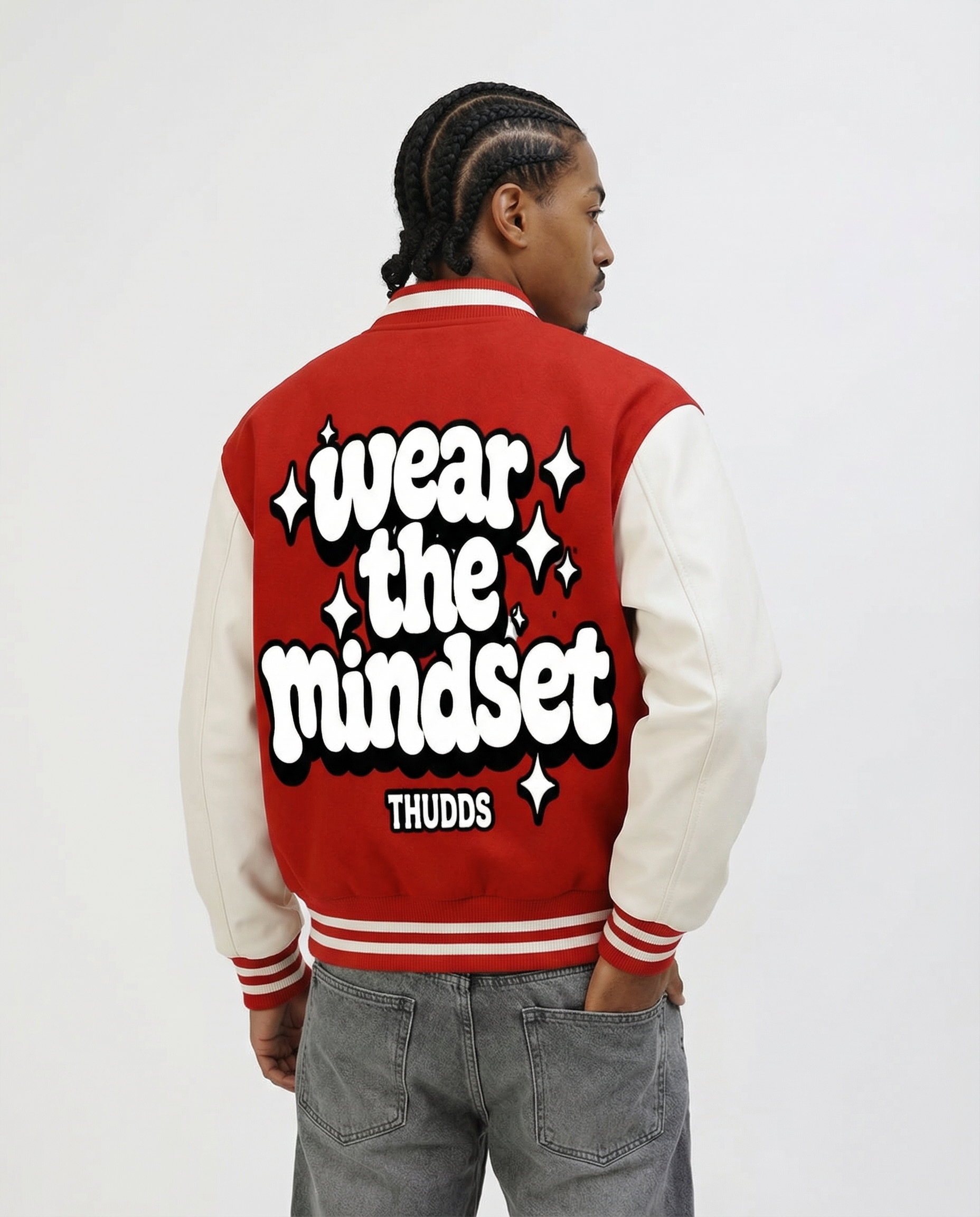 MINDSET VARSITY JACKET - RED