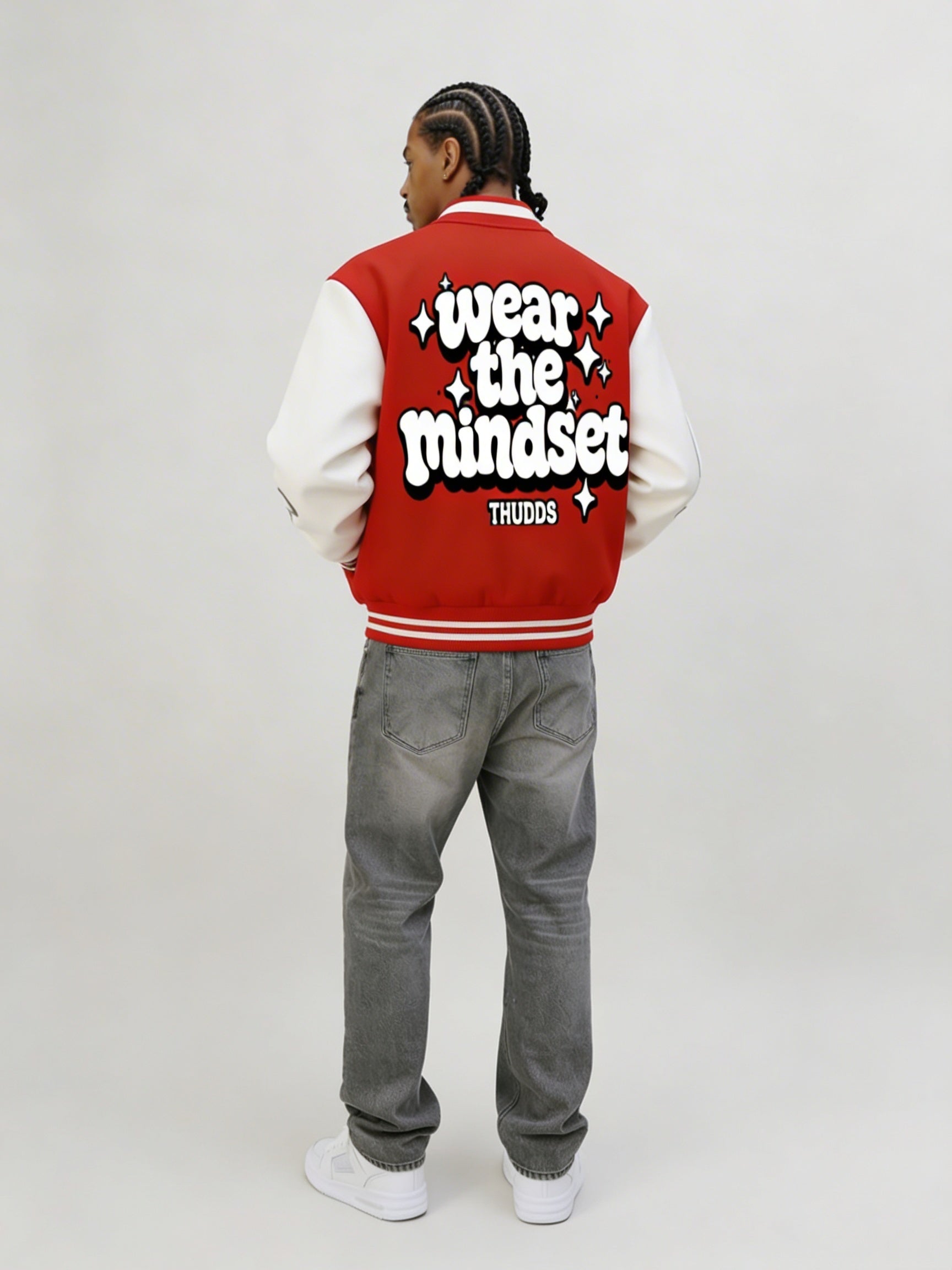 Mindset Varsity Jacket – Red